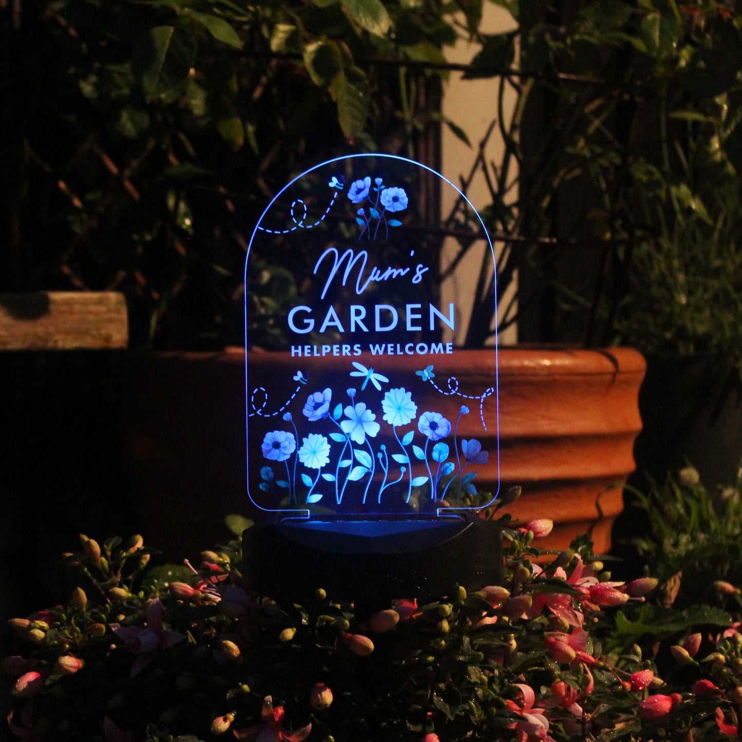 Personalised Flower Garden Outdoor Solar Light - MK&JD Gifts