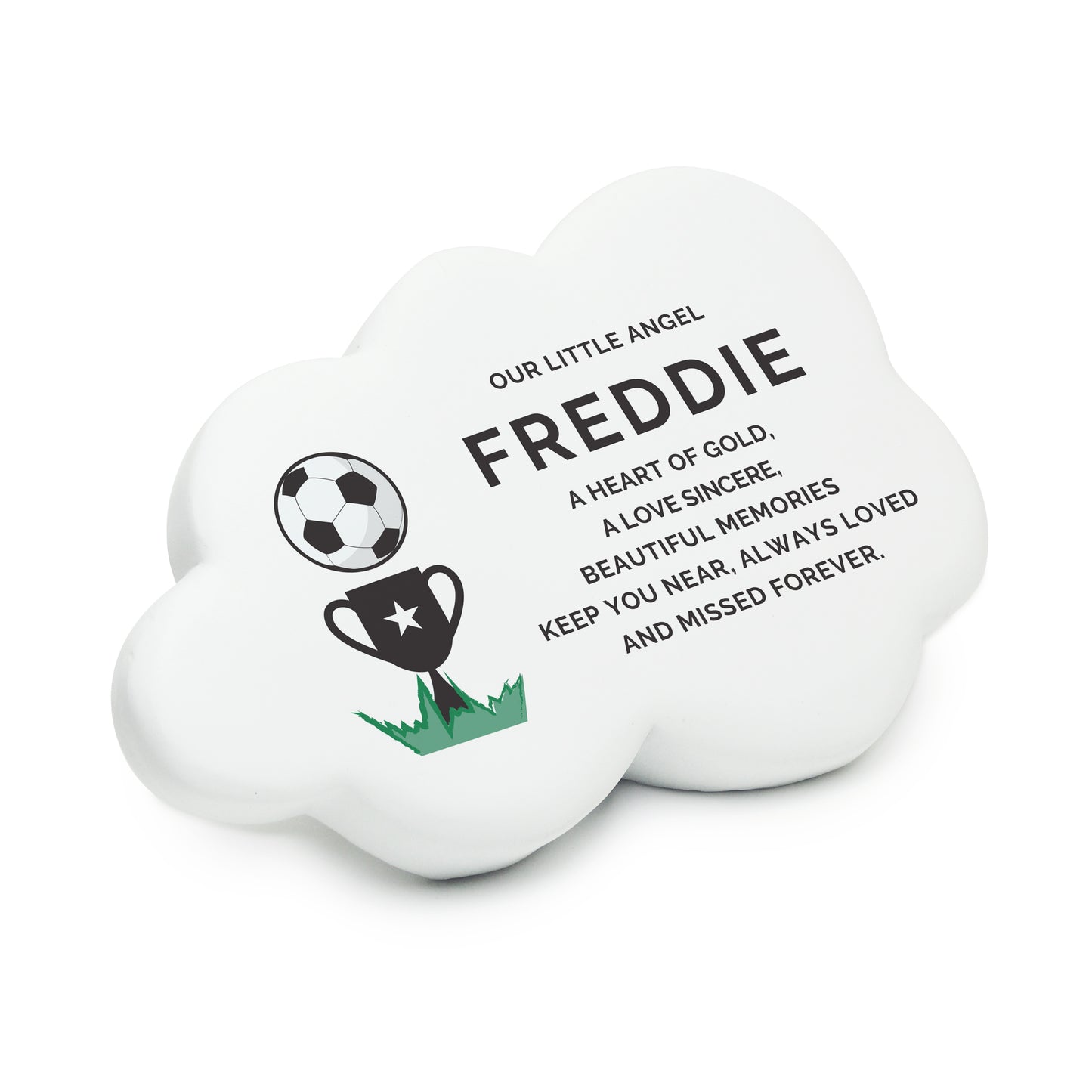Personalised Football Resin Memorial Cloud - MK&JD Gifts