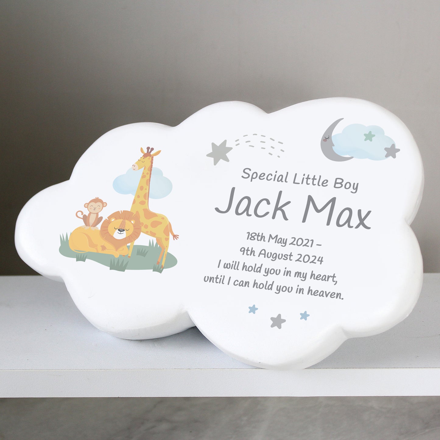 Personalised Animal Resin Memorial Cloud - MK&JD Gifts
