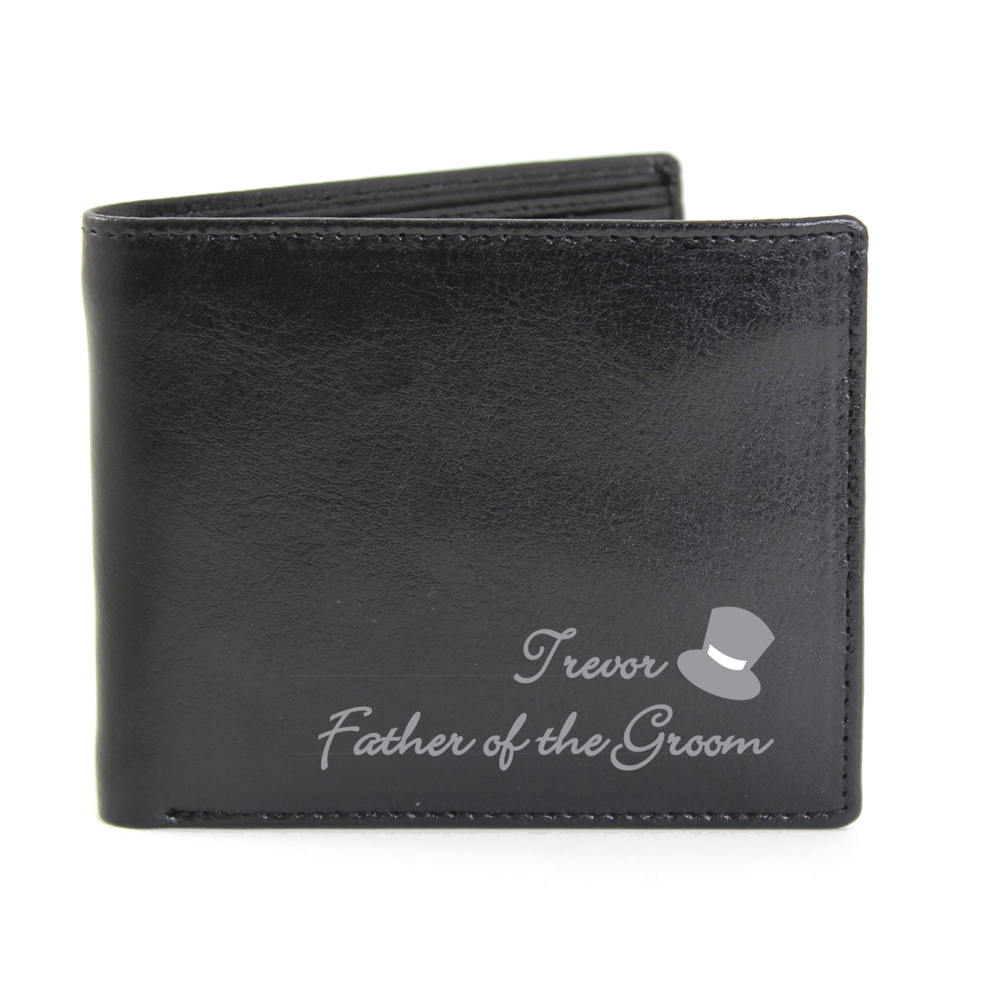 Personalised Top Hat Leather Wallet - MK&JD Gifts