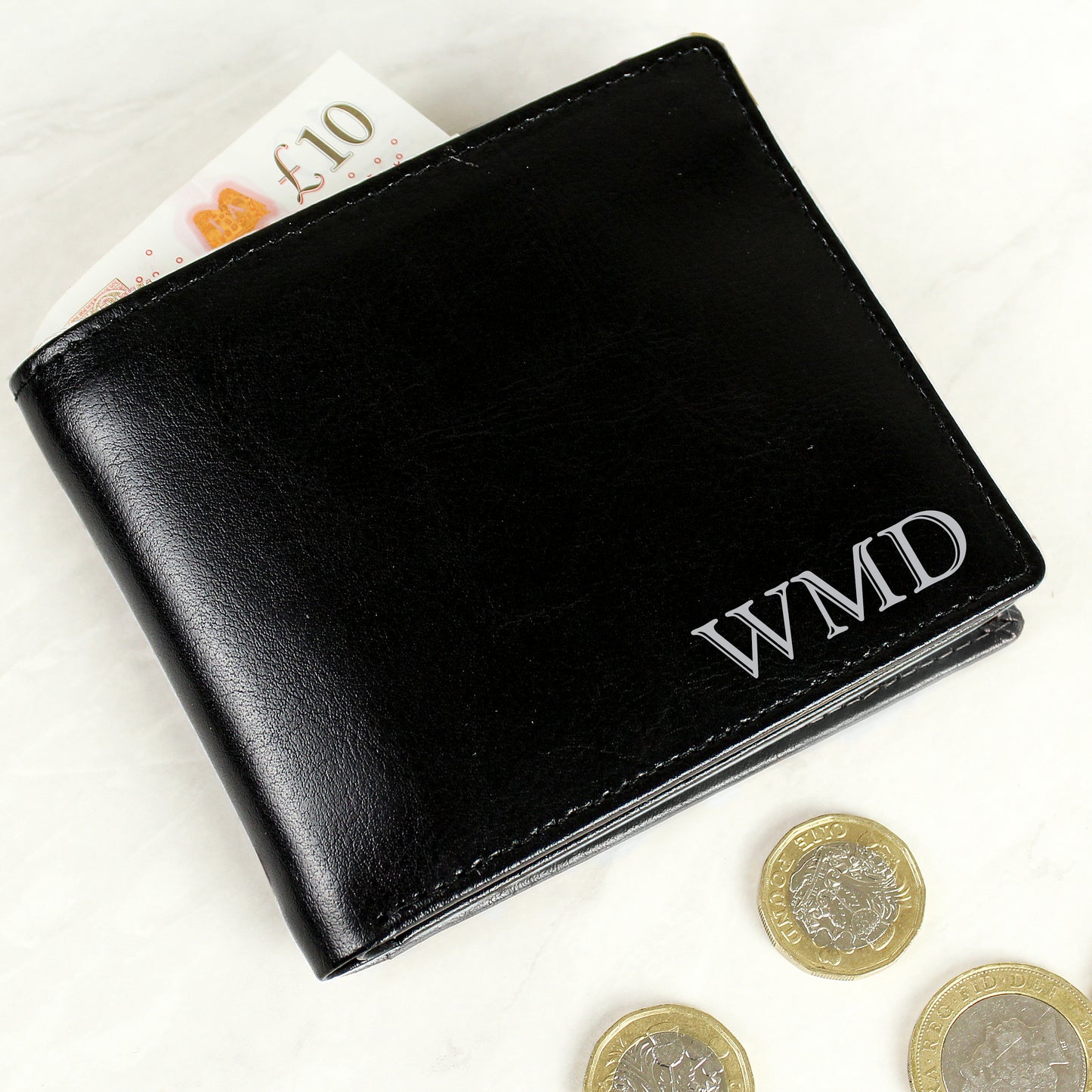 Personalised Initials Leather Wallet - MK&JD Gifts
