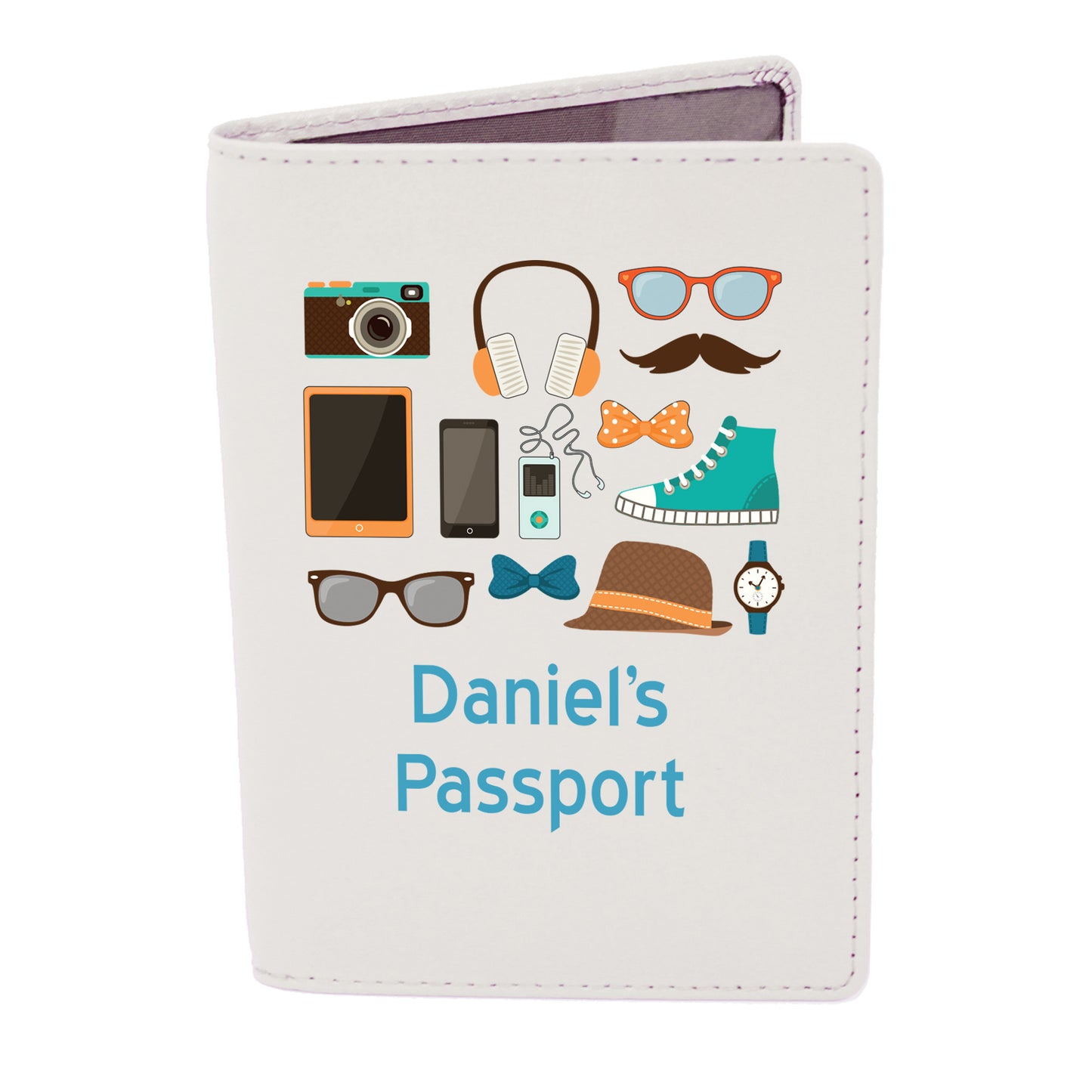Personalised Male Essentials Cream Passport Holder - MK&JD Gifts