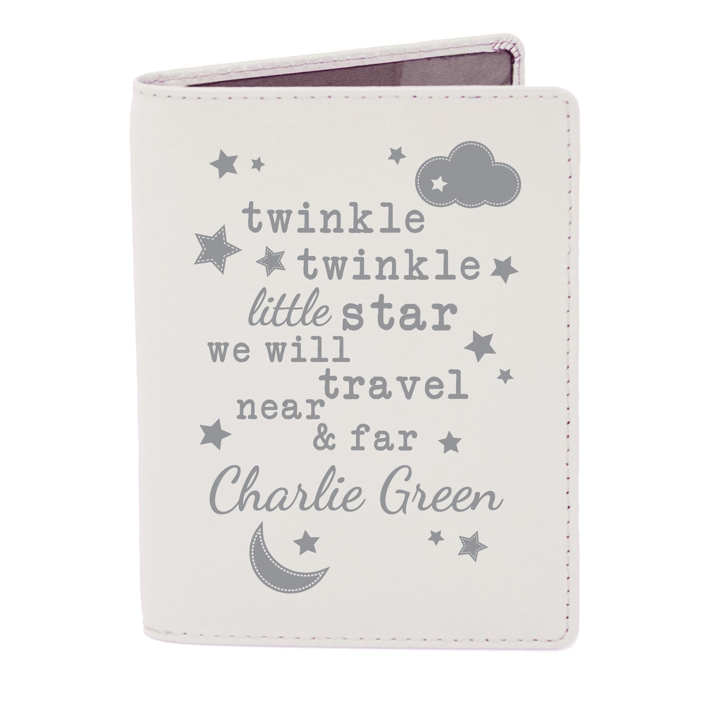 Personalised Twinkle Twinkle Cream Passport Holder - MK&JD Gifts