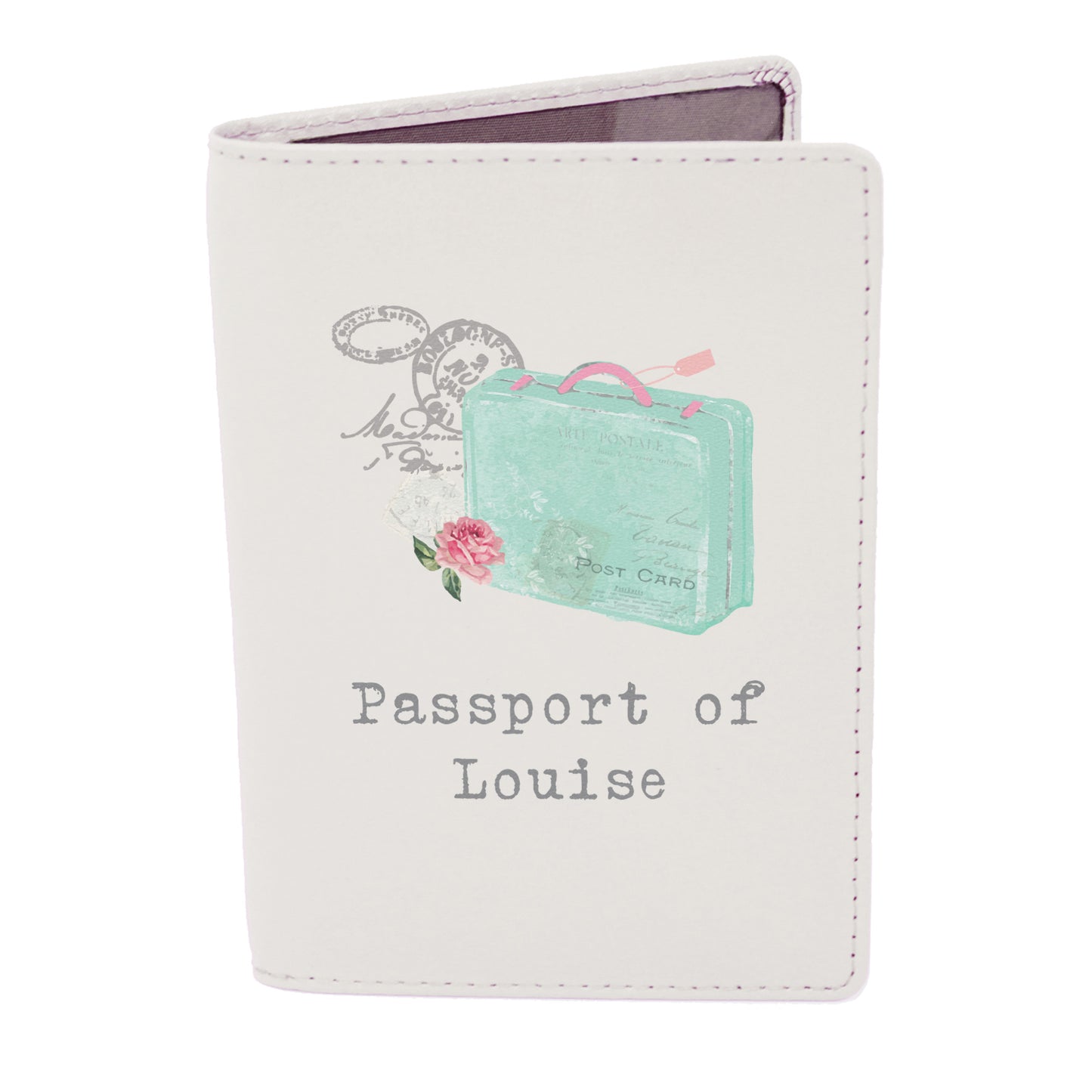 Personalised Vintage Pastel Travel Cream Passport Holder - MK&JD Gifts