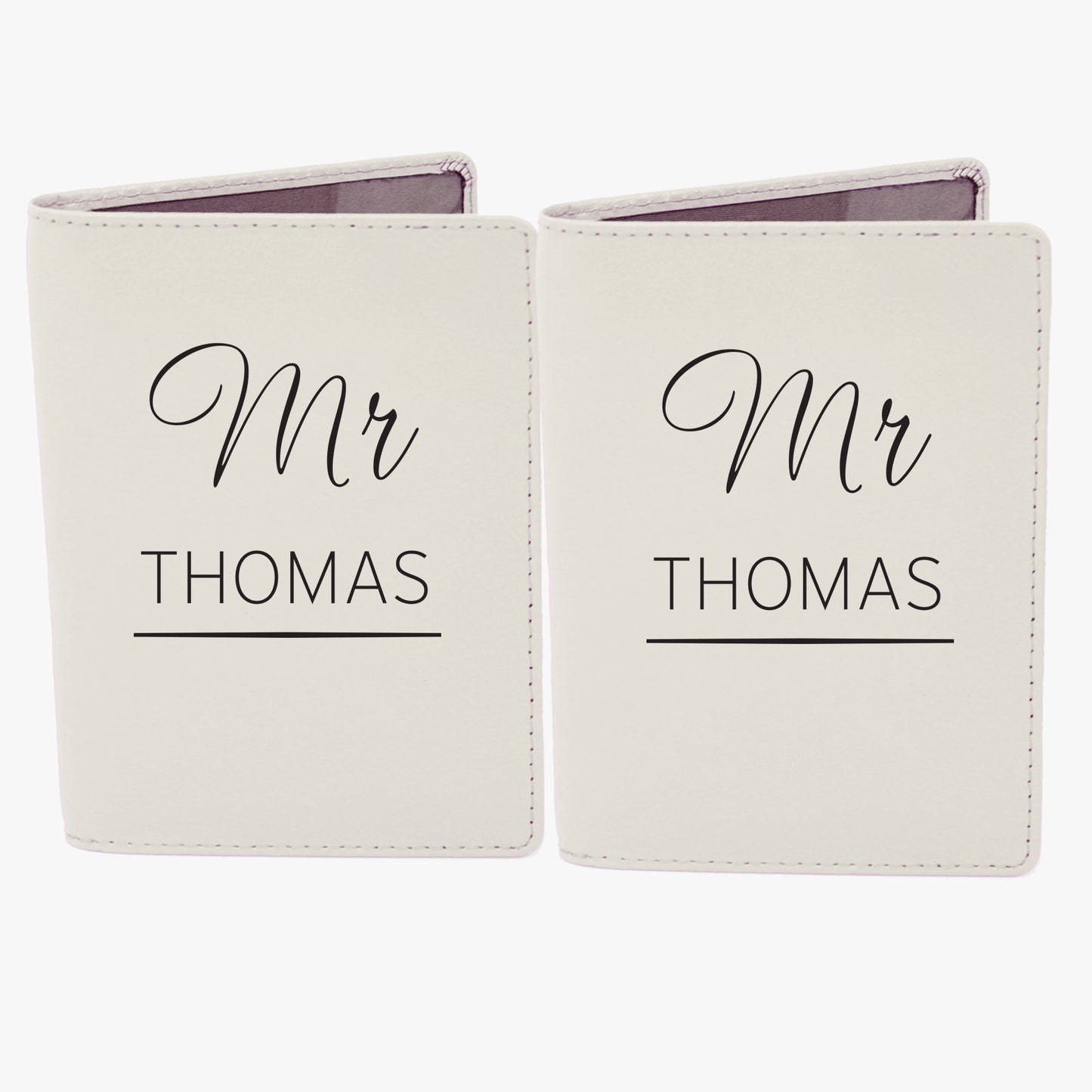 Personalised Couples Cream Passport Holders - MK&JD Gifts