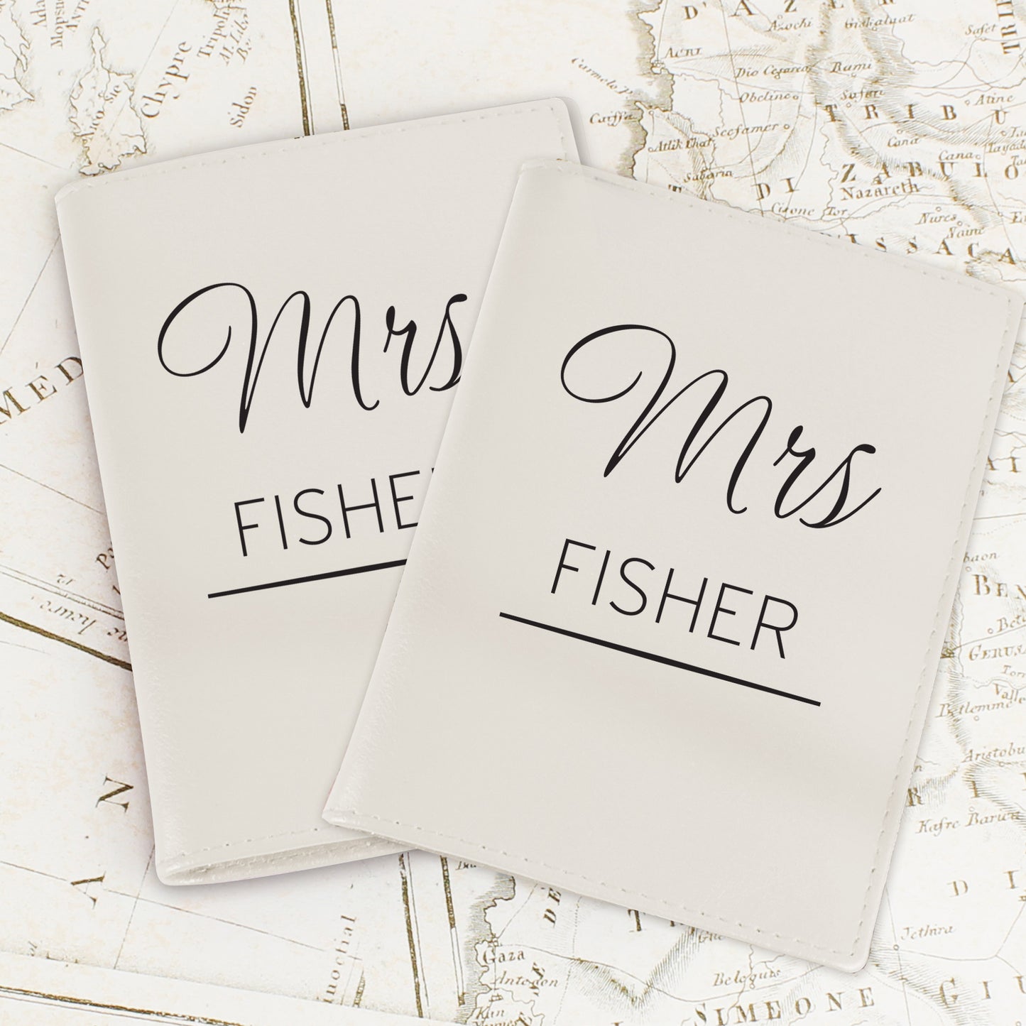 Personalised Couples Cream Passport Holders - MK&JD Gifts