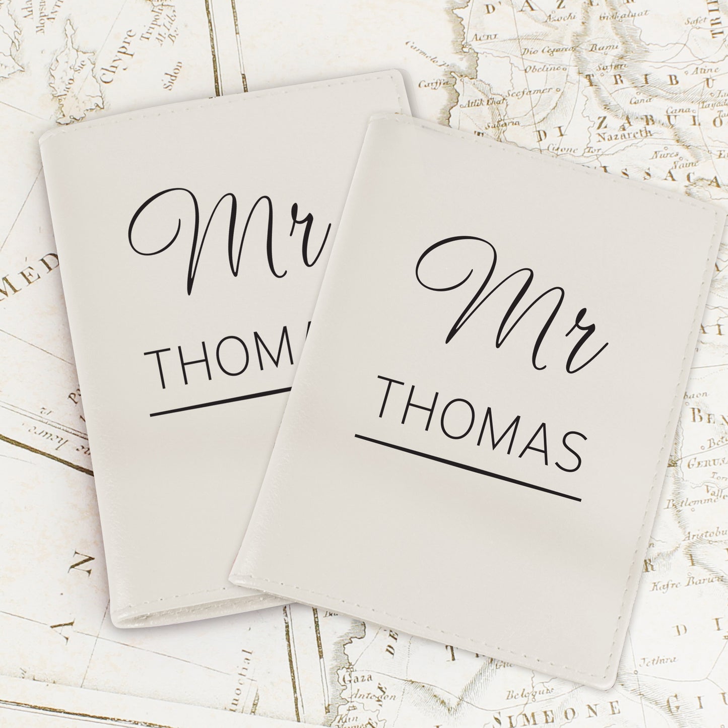 Personalised Couples Cream Passport Holders - MK&JD Gifts
