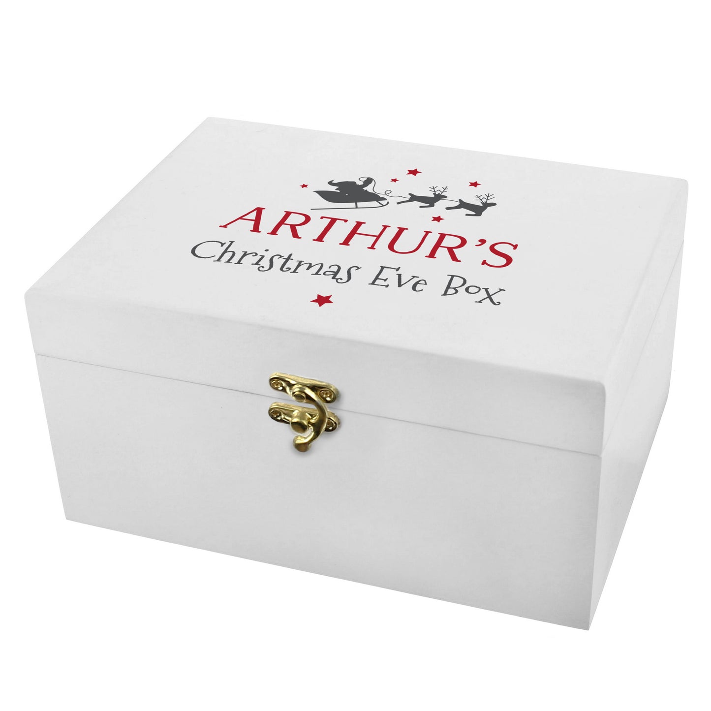 Personalised Christmas Eve White Wooden Box - MK&JD Gifts