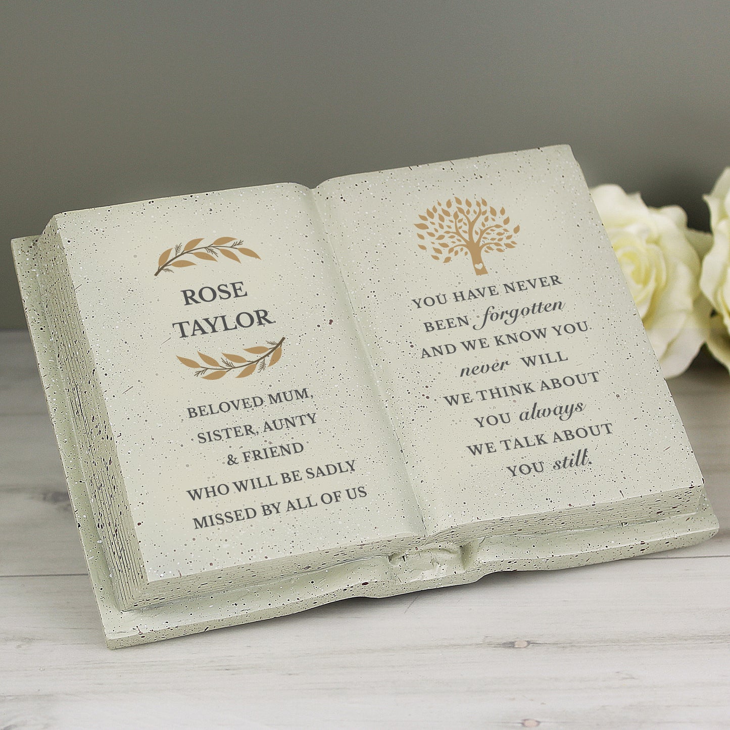 Personalised Family Tree Memorial Resin Book - MK&JD Gifts