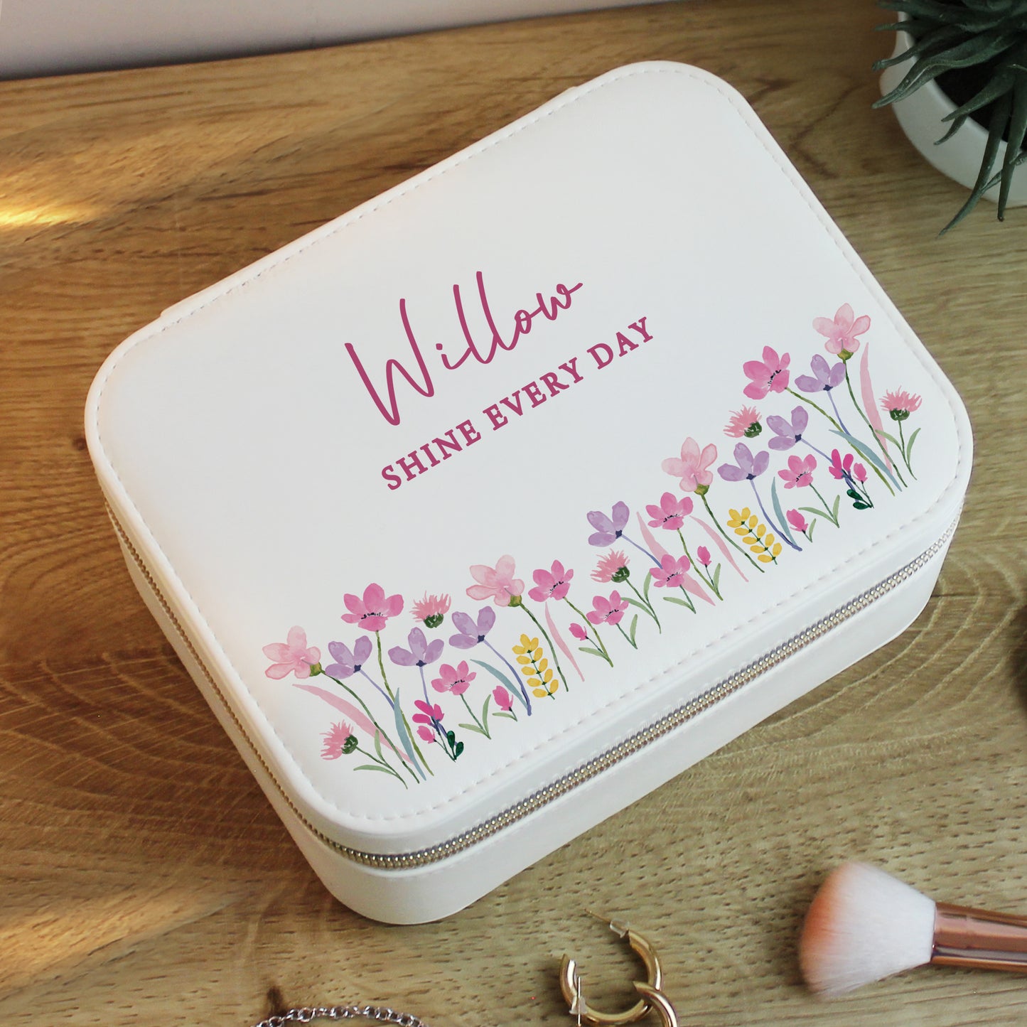 Personalised Floral Travel Jewellery Box - MK&JD Gifts
