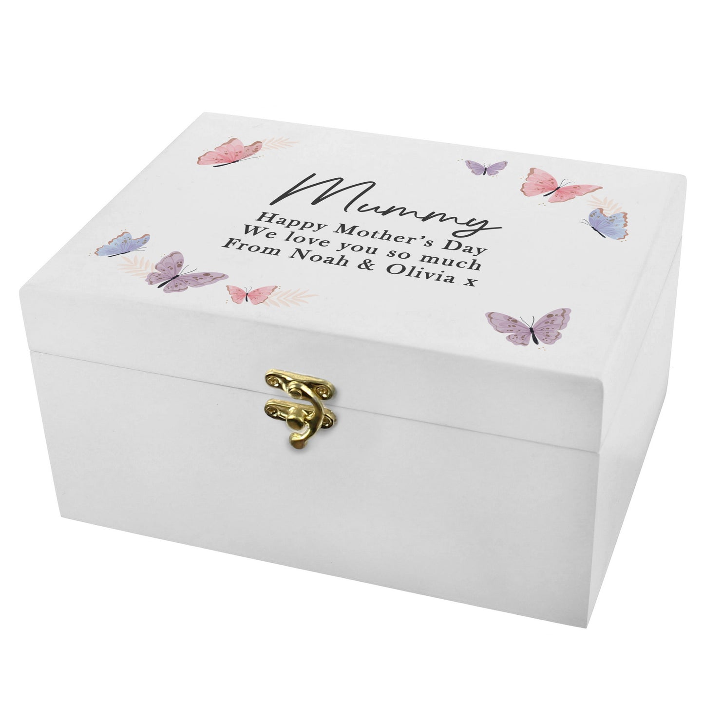 Personalised Butterfly Wooden Keepsake Box - MK&JD Gifts