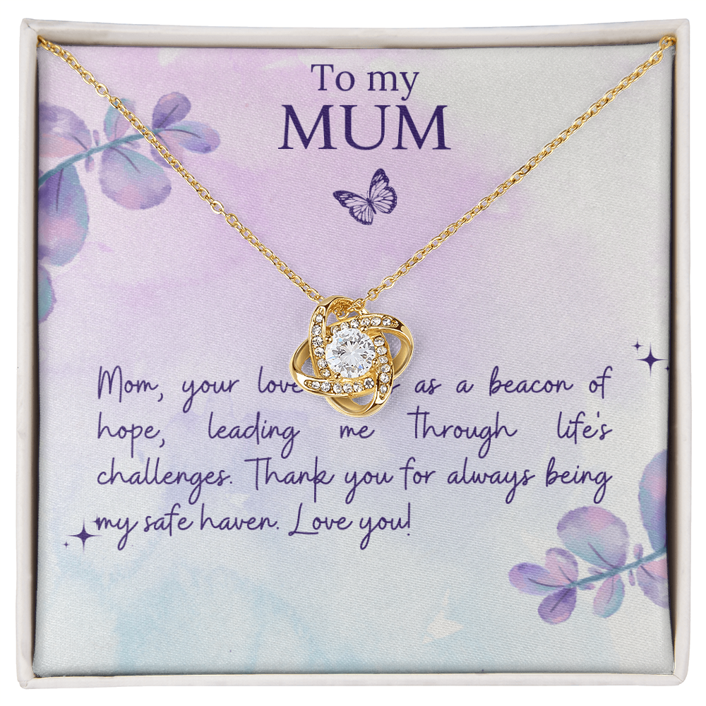 Love Knot Necklace Mother`s Day Message - MK&JD Gifts