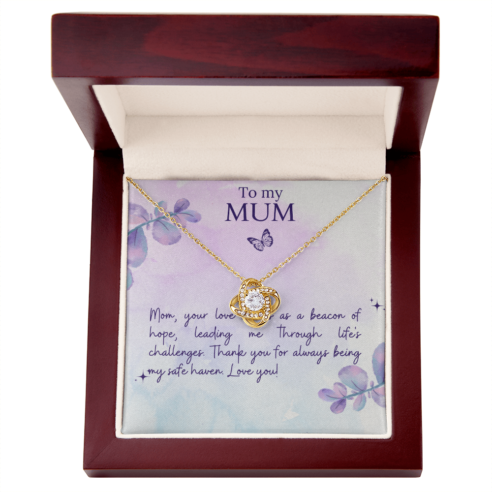 Love Knot Necklace Mother`s Day Message - MK&JD Gifts