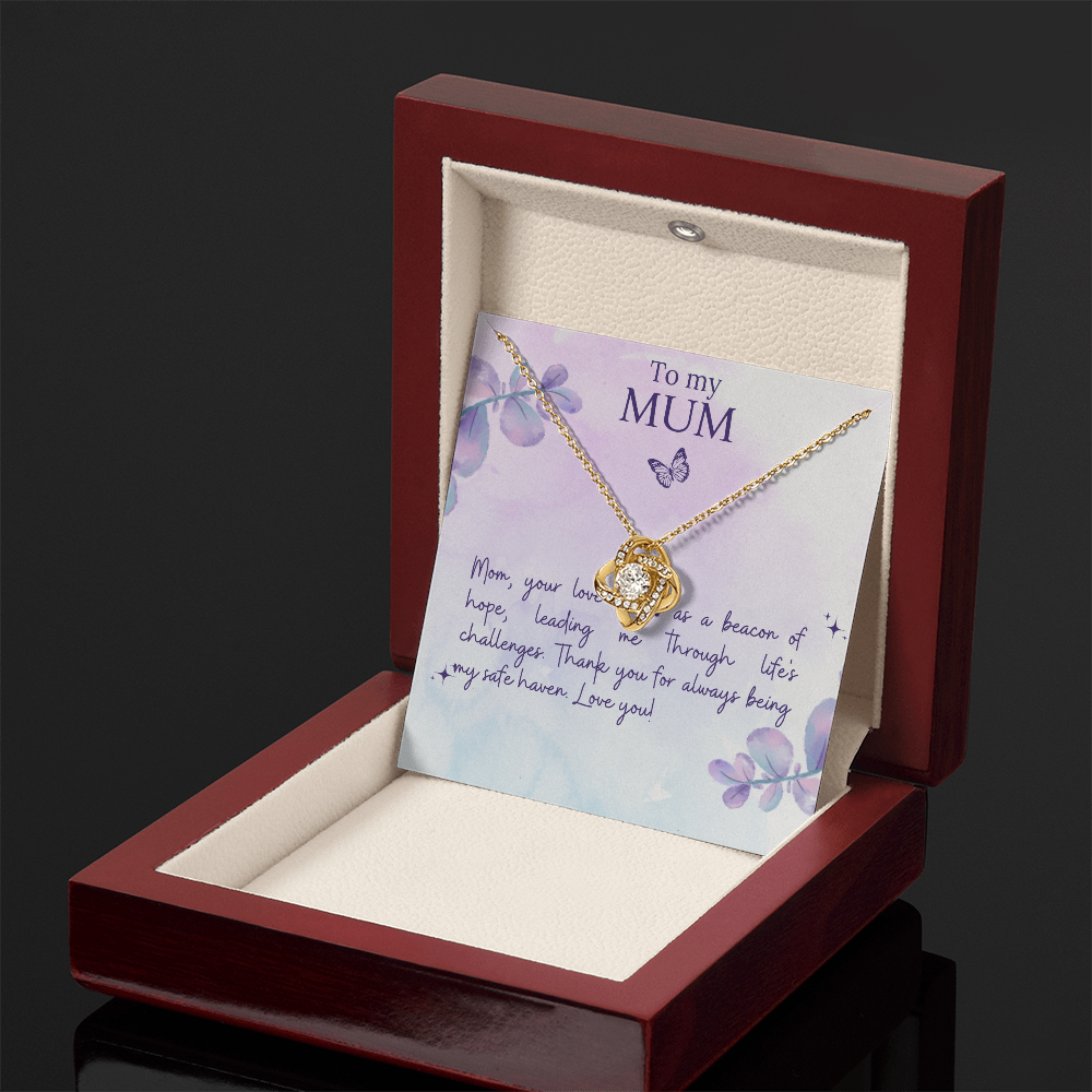 Love Knot Necklace Mother`s Day Message - MK&JD Gifts
