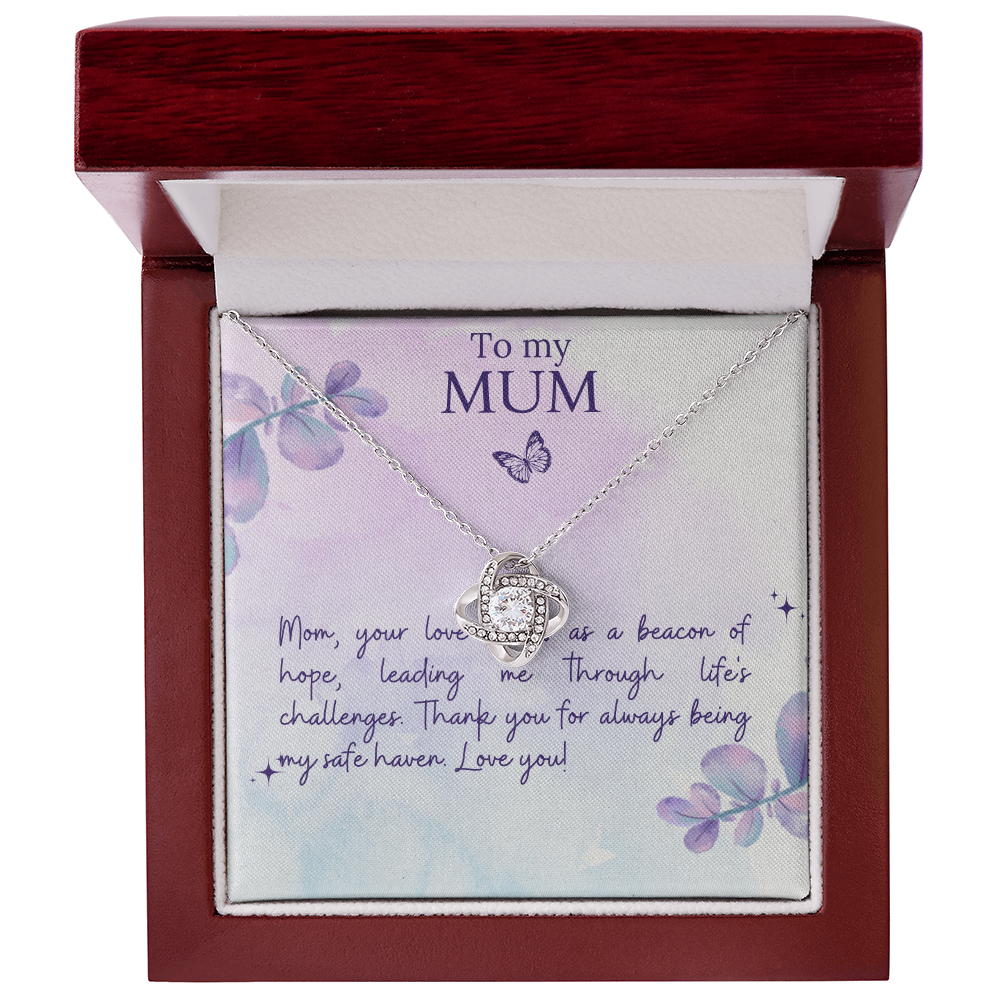 Love Knot Necklace Mother`s Day Message - MK&JD Gifts