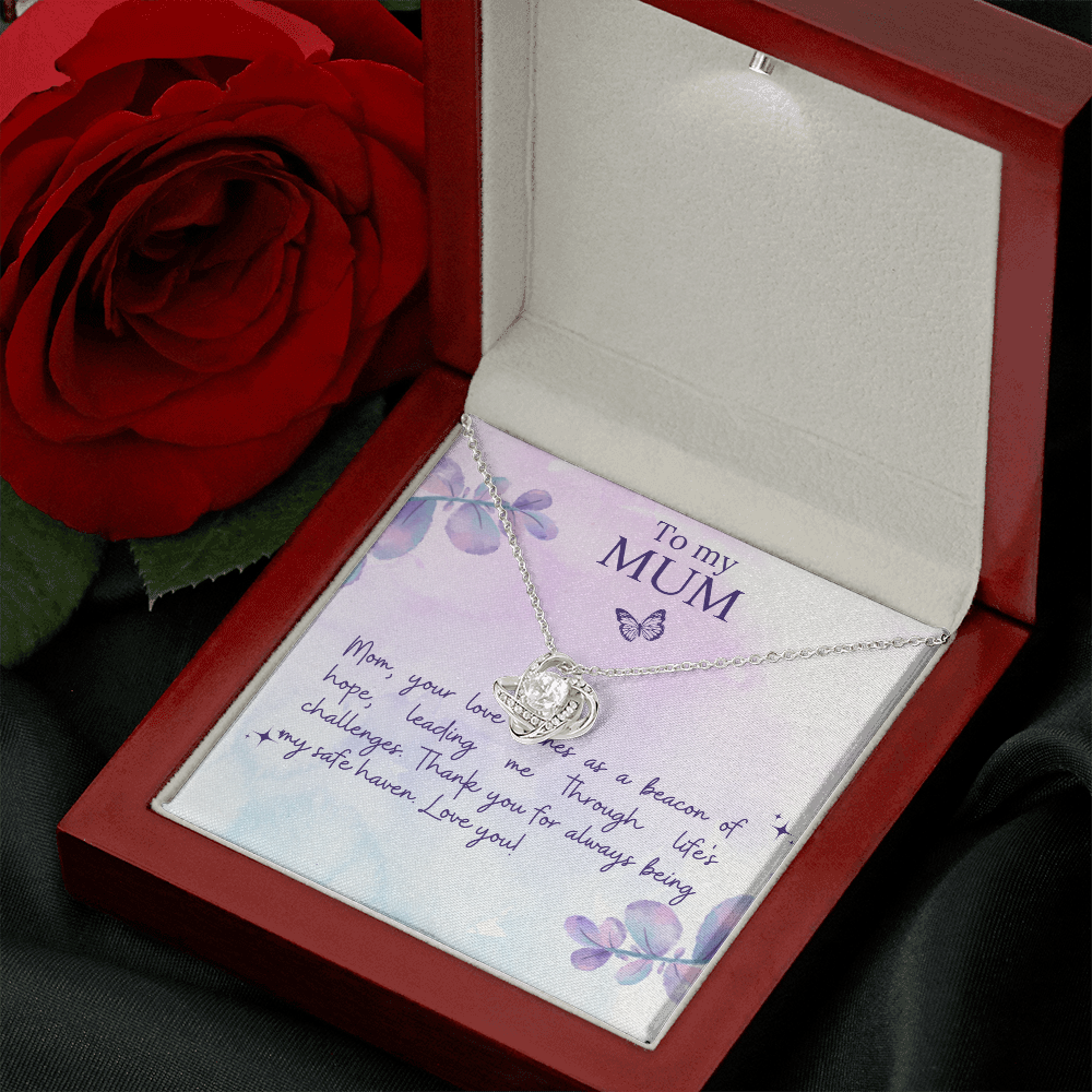 Love Knot Necklace Mother`s Day Message - MK&JD Gifts
