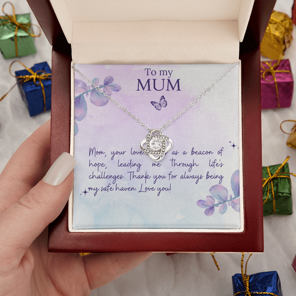 Love Knot Necklace Mother`s Day Message - MK&JD Gifts