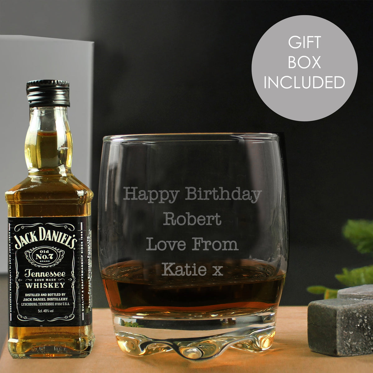 Personalised Free Text Tumbler and Whiskey Miniature Set - MK&JD Gifts collection cover