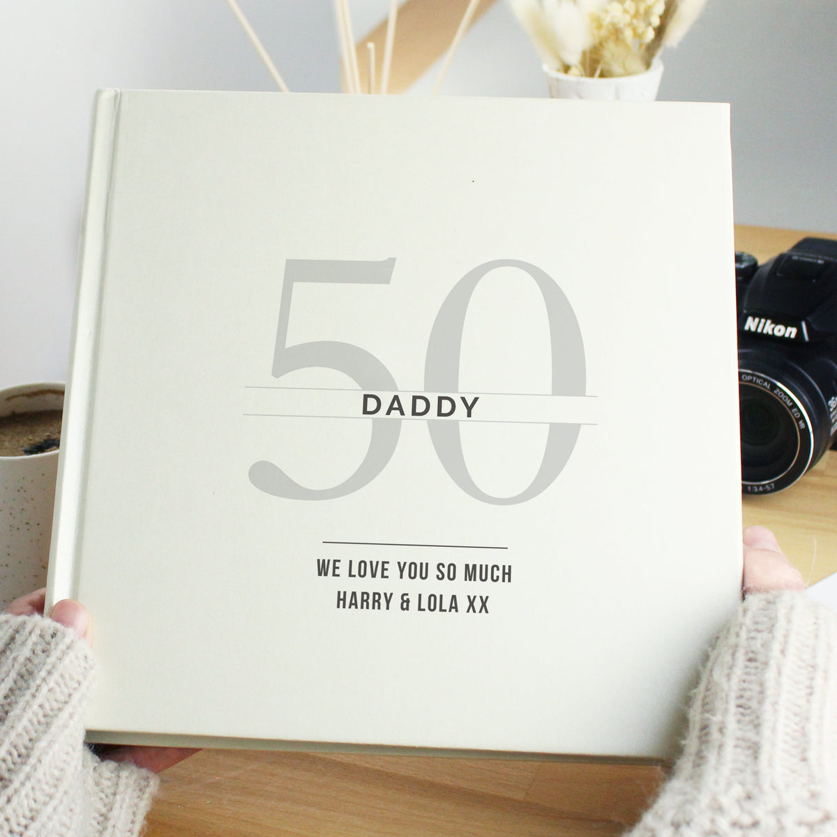Personalised Birthday Square Photo Album - MK&JD Gifts collection cover