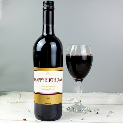 Personalised Gold Label Red Wine - MK&JD Gifts