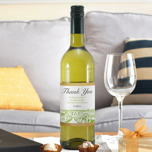 Personalised Free Text Vineyard White Wine - MK&JD Gifts