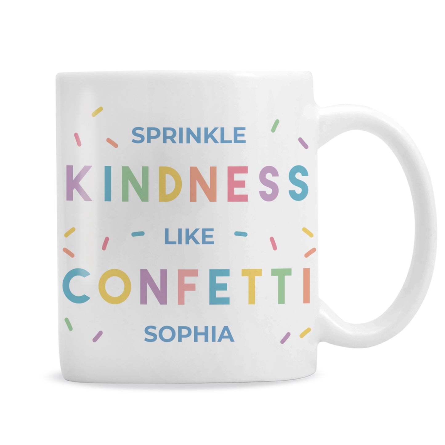 Personalised Kindness Like Confetti Mug - MK&JD Gifts