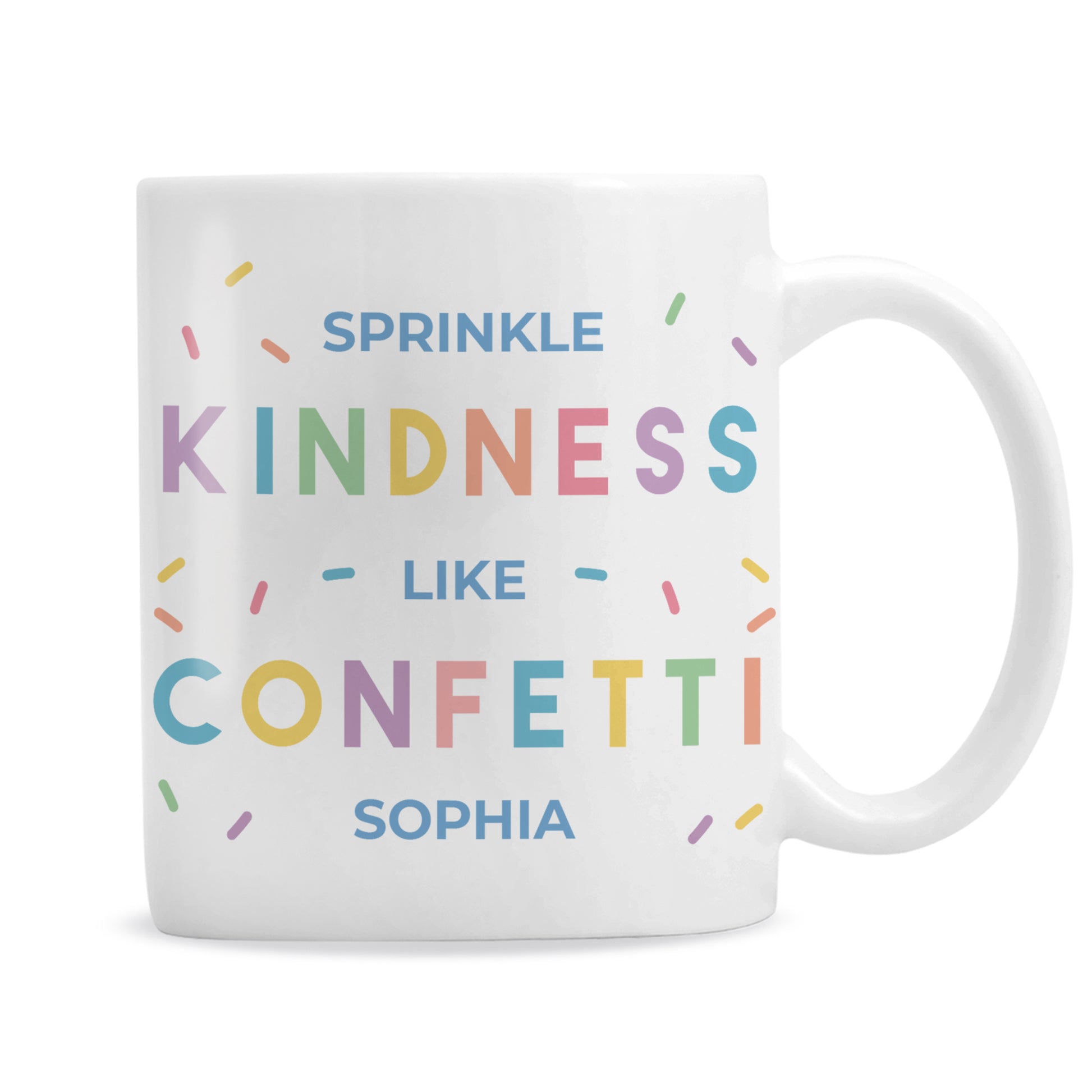 Personalised Kindness Like Confetti Mug - MK&JD Gifts