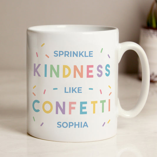 Personalised Kindness Like Confetti Mug - MK&JD Gifts