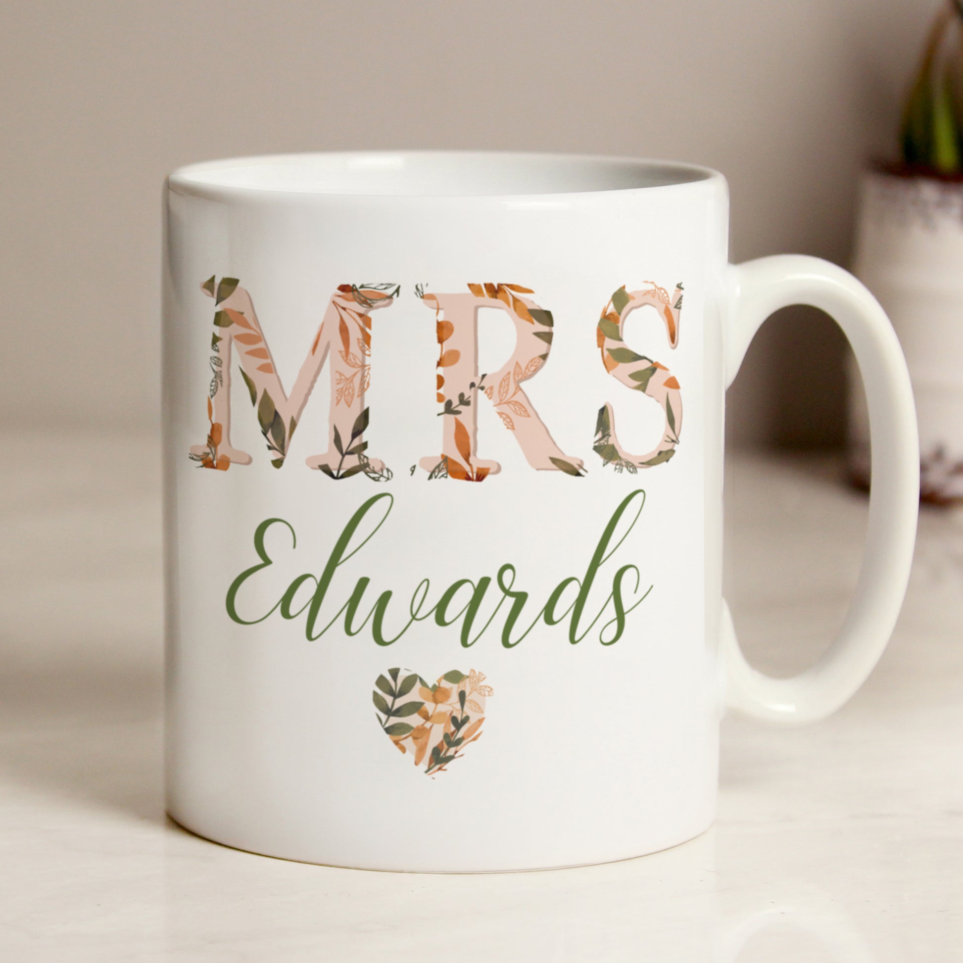 Personalised Mrs Autumnal Mug - MK&JD Gifts