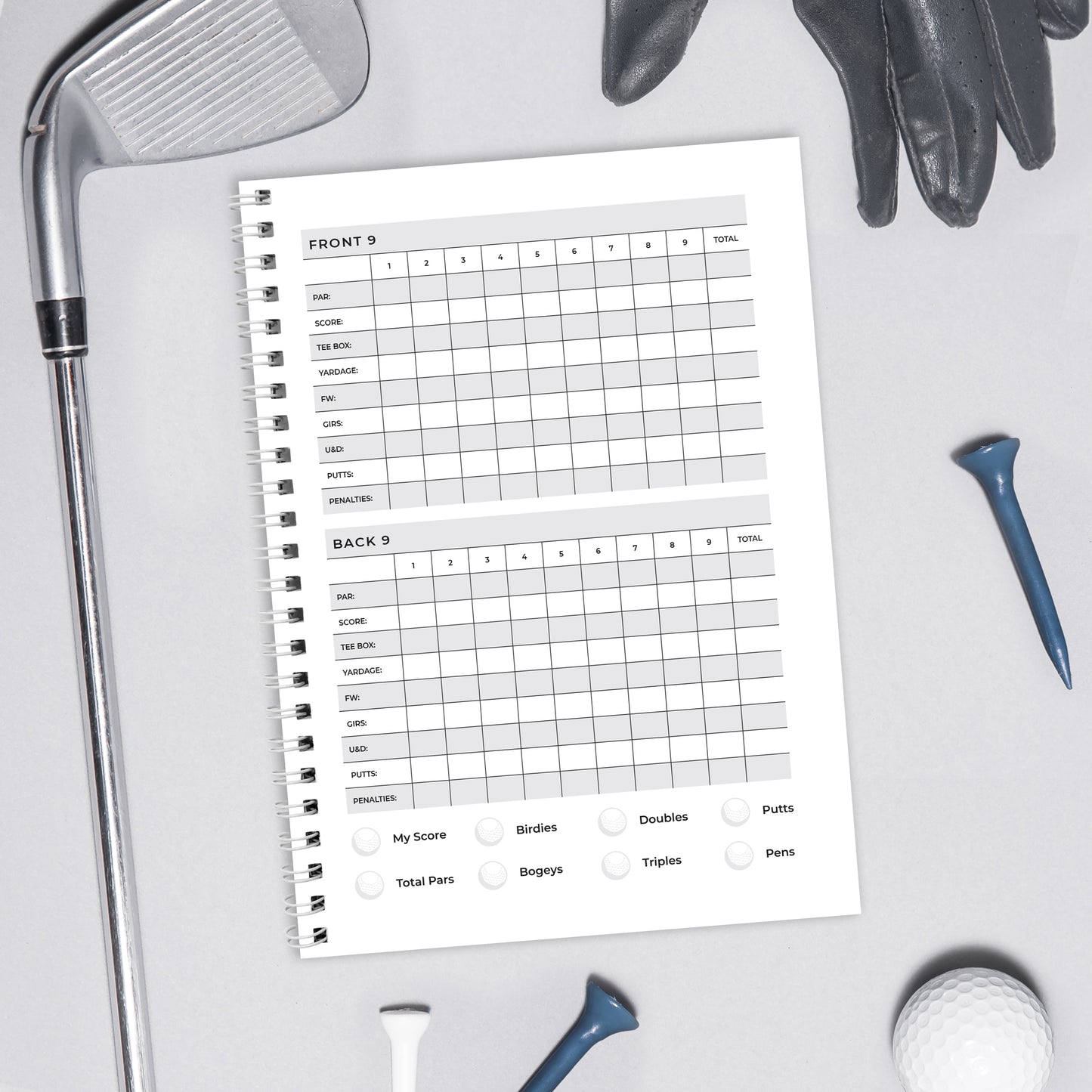 Personalised A5 Golf Log Book - MK&JD Gifts