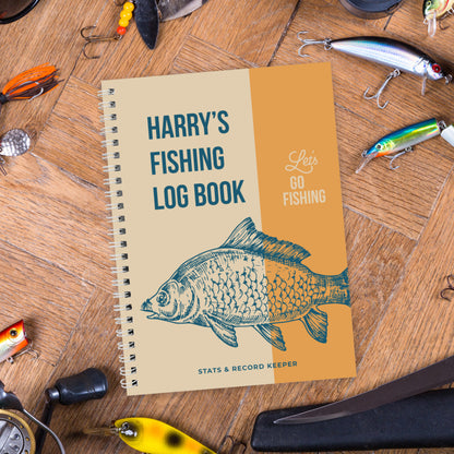 Personalised A5 Fishing Log Book - MK&JD Gifts