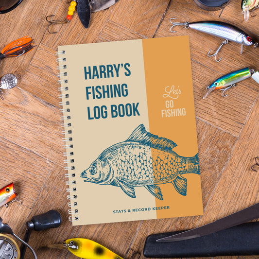 Personalised A5 Fishing Log Book - MK&JD Gifts