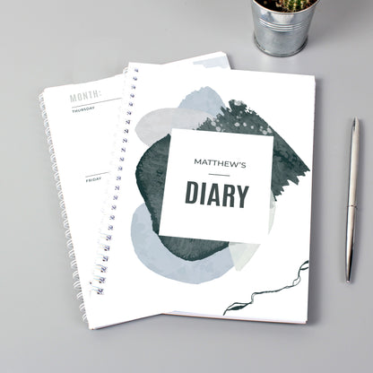 Personalised Abstract A5 Diary - MK&JD Gifts
