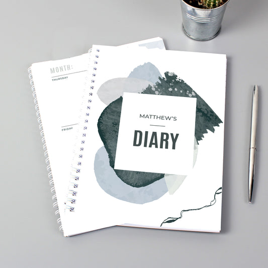 Personalised Abstract A5 Diary - MK&JD Gifts
