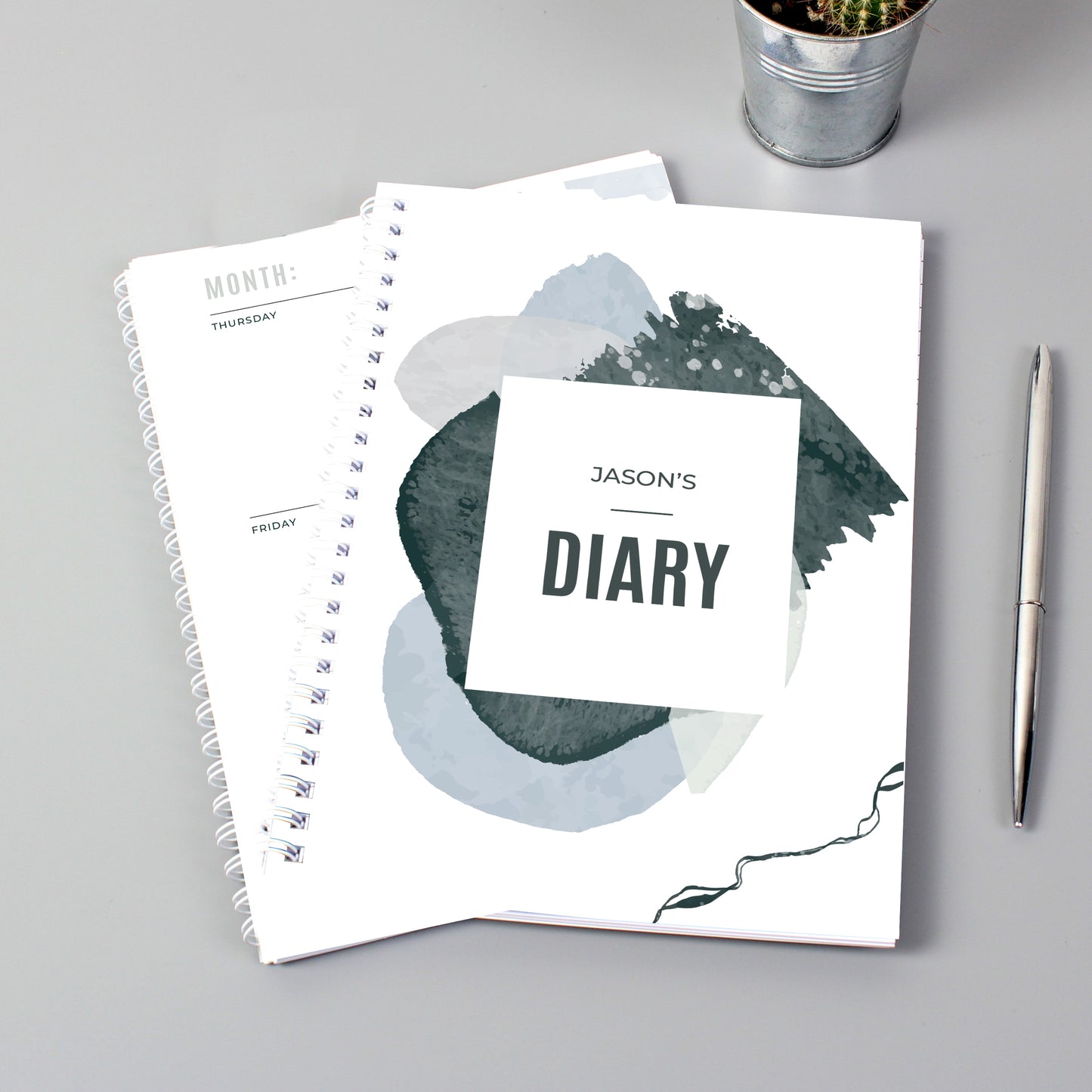 Personalised Abstract A5 Diary - MK&JD Gifts