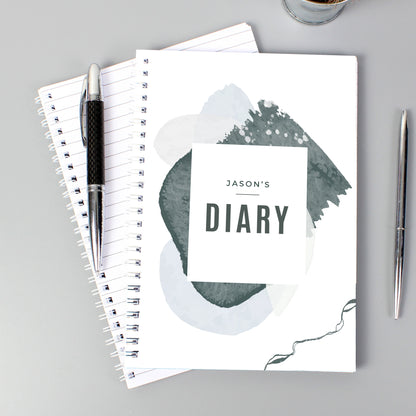 Personalised Abstract A5 Diary - MK&JD Gifts