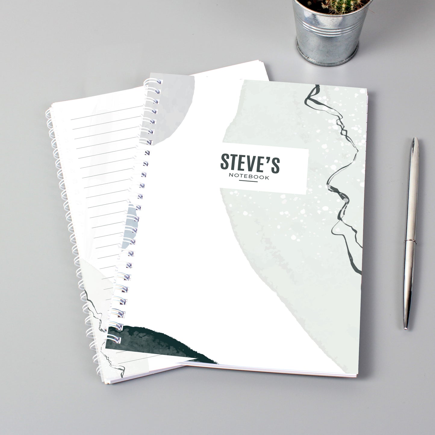 Personalised Abstract A5 Notebook - MK&JD Gifts
