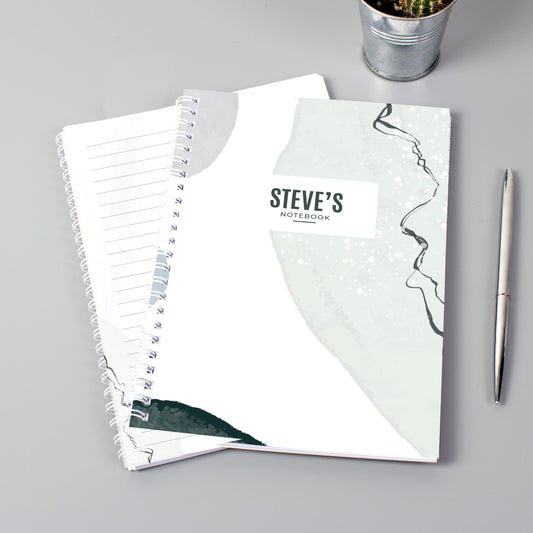 Personalised Abstract A5 Notebook - MK&JD Gifts