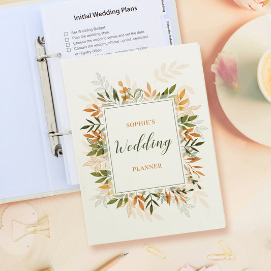 Personalised Autumnal Wedding Planner - MK&JD Gifts