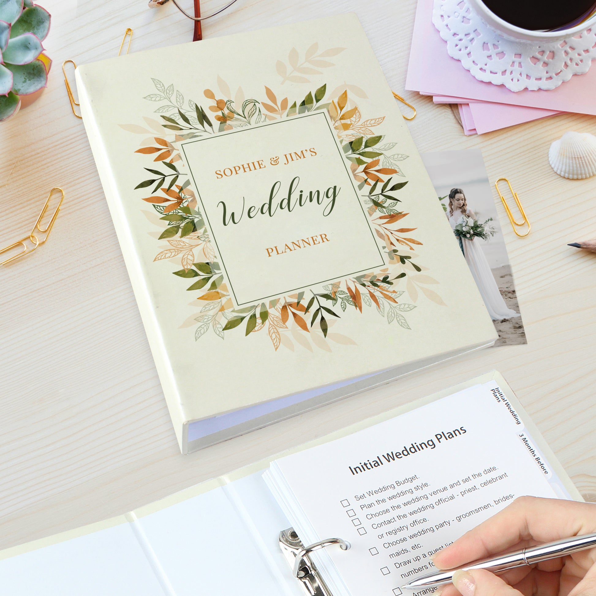 Personalised Autumnal Wedding Planner - MK&JD Gifts