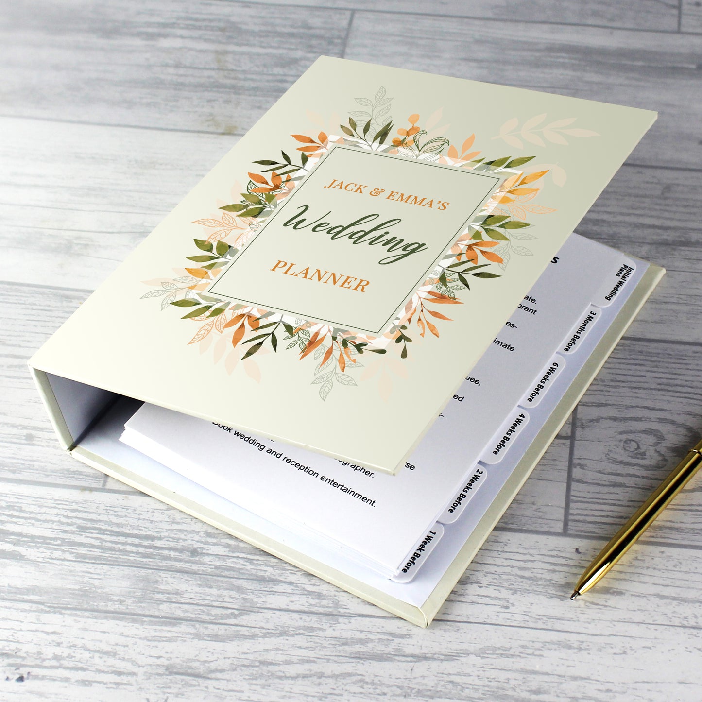 Personalised Autumnal Wedding Planner - MK&JD Gifts