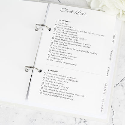 Personalised Autumnal Wedding Planner - MK&JD Gifts