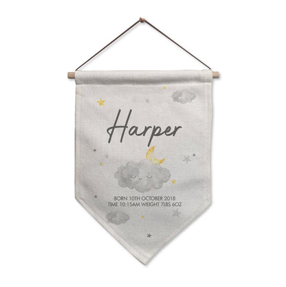 Personalised Cloud Free Text Hanging Banner - MK&JD Gifts
