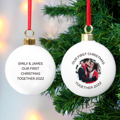 Personalised Photo Upload Bauble - MK&JD Gifts