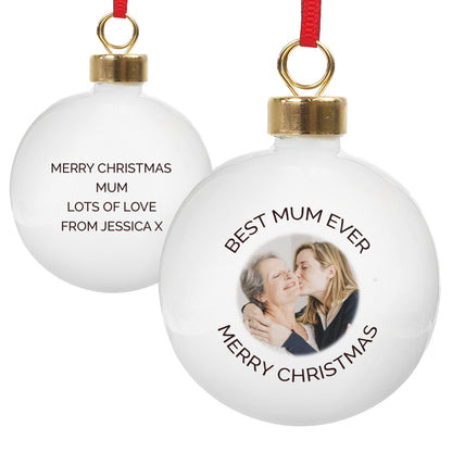 Personalised Photo Upload Bauble - MK&JD Gifts