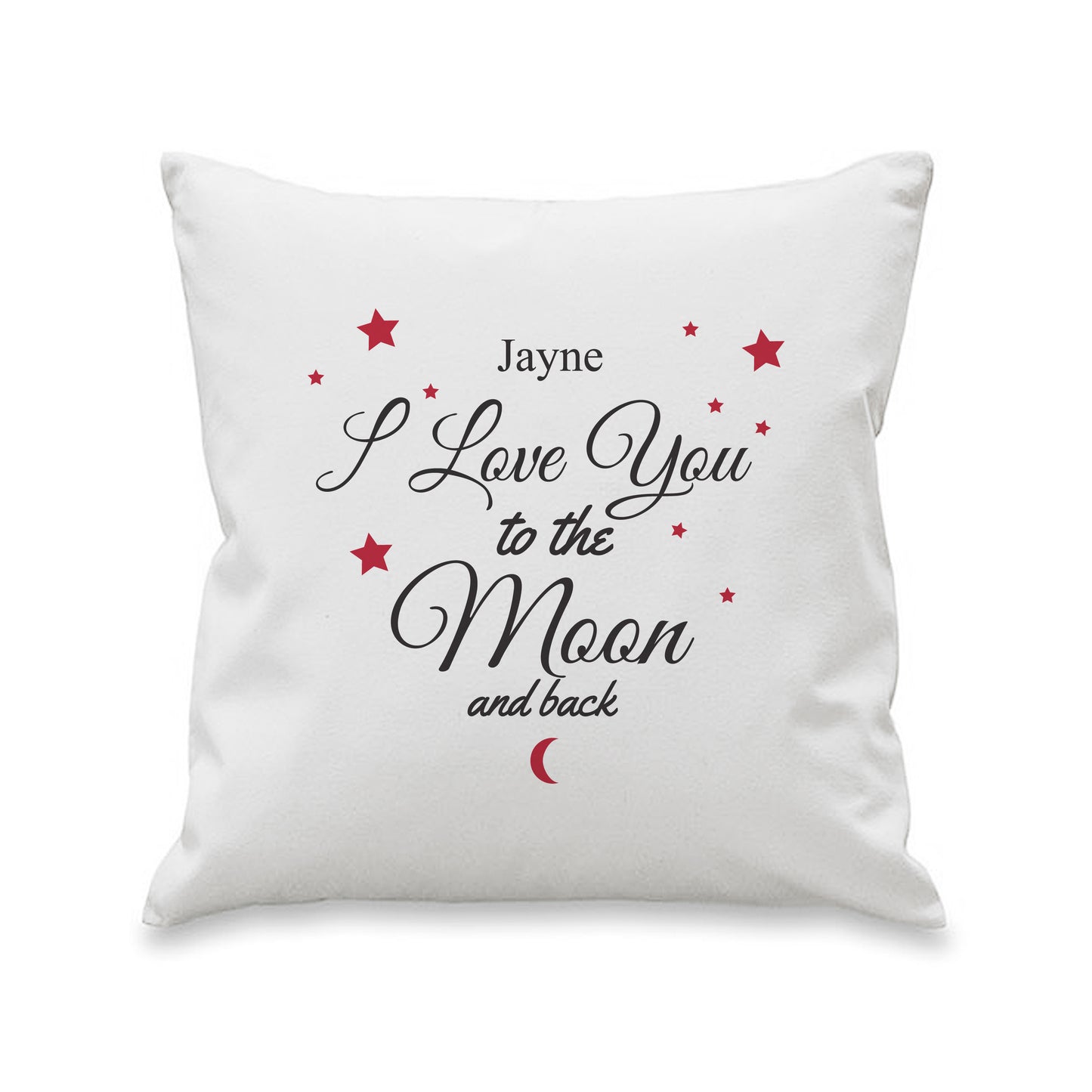 Personalised To The Moon & Back White Cushion - MK&JD Gifts