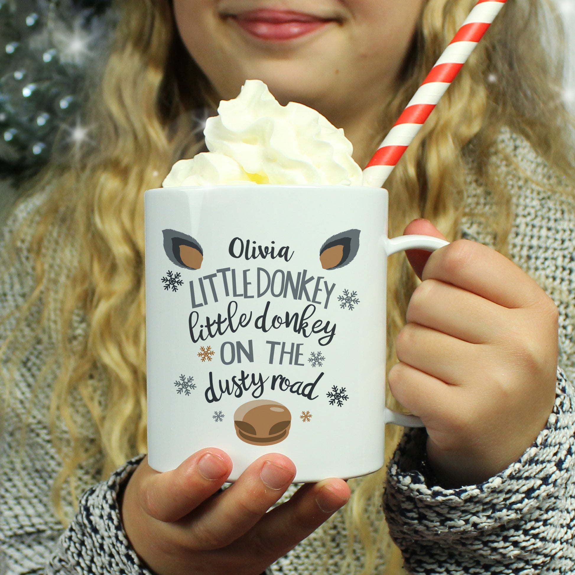 Personalised Little Donkey Plastic Mug - MK&JD Gifts