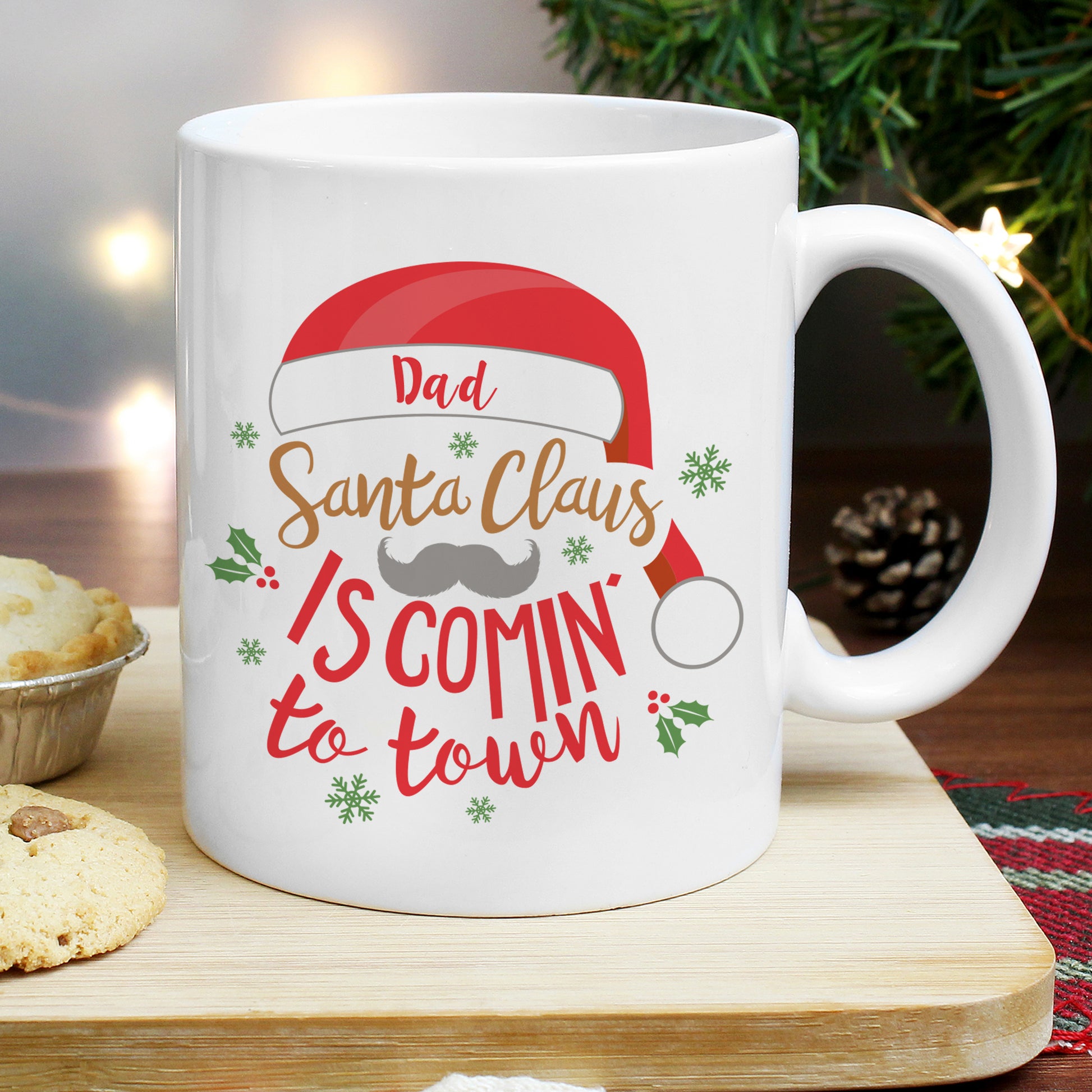 Personalised Santa Claus Is Comin To Town Mug - MK&JD Gifts