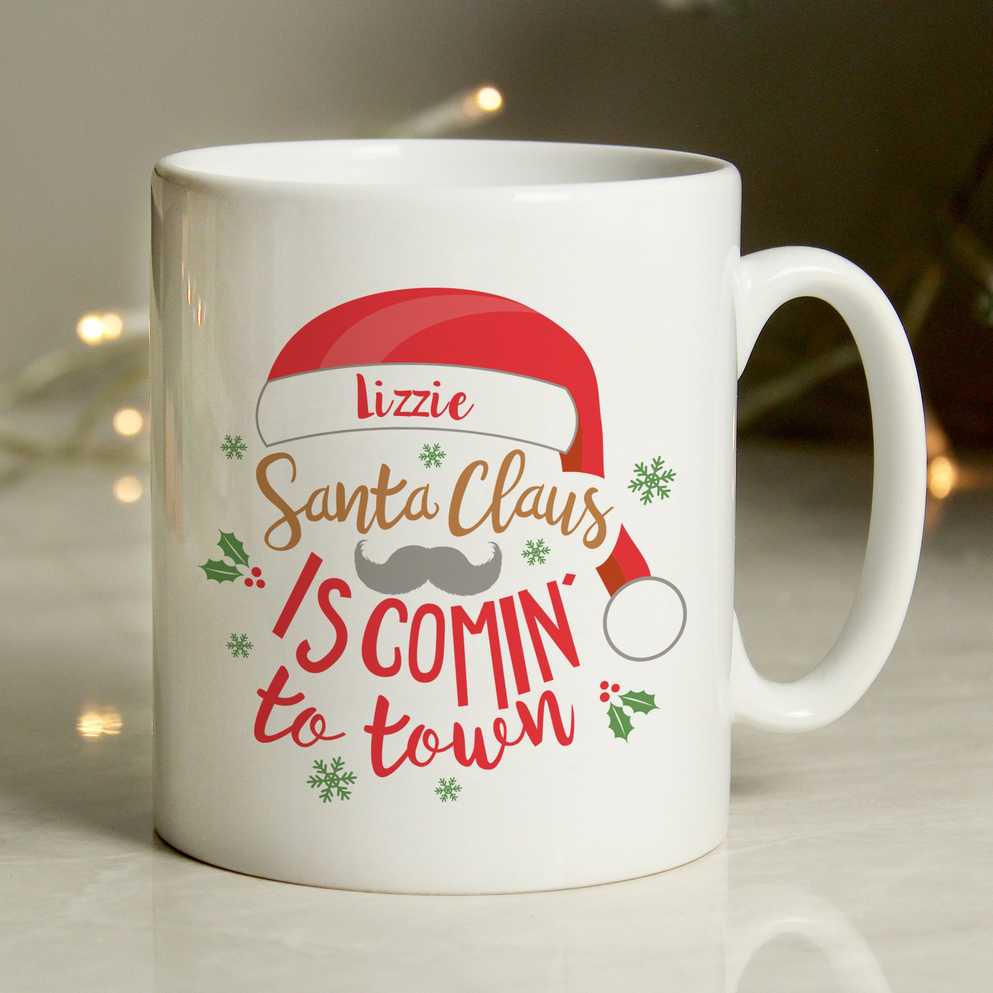 Personalised Santa Claus Is Comin To Town Mug - MK&JD Gifts
