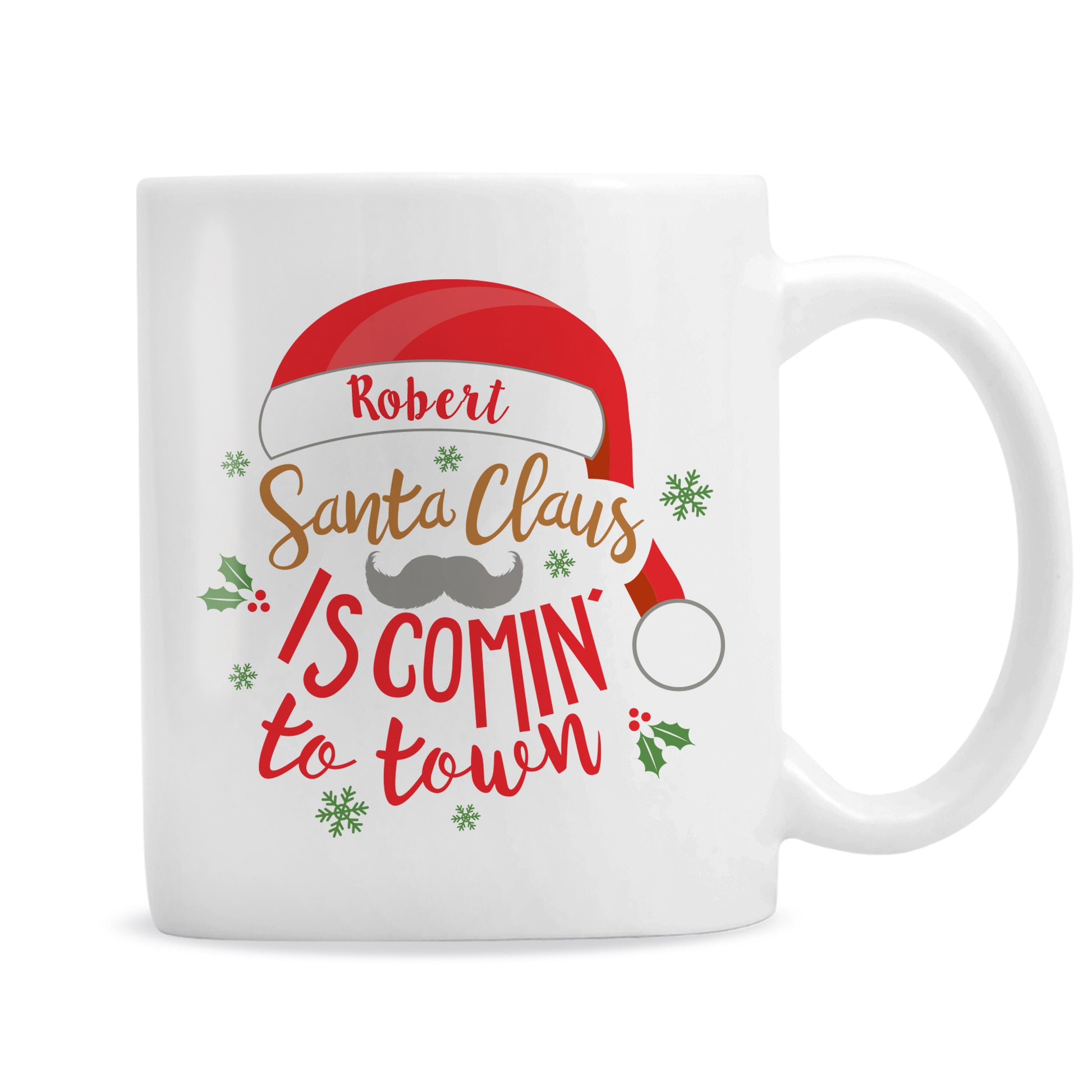 Personalised Santa Claus Is Comin To Town Mug - MK&JD Gifts